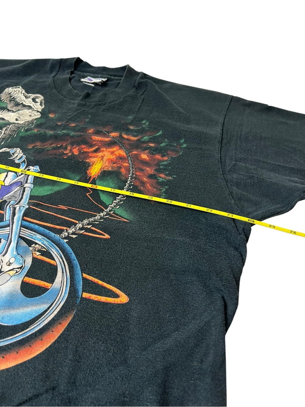 Liquid Blue VTG 90’s (1993) “Bad To The Bone” T-Rex Riding a Motorcycle XL Tee - Picture 6 of 13